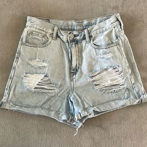 American Eagle Light Blue Size 4 Jean Shorts